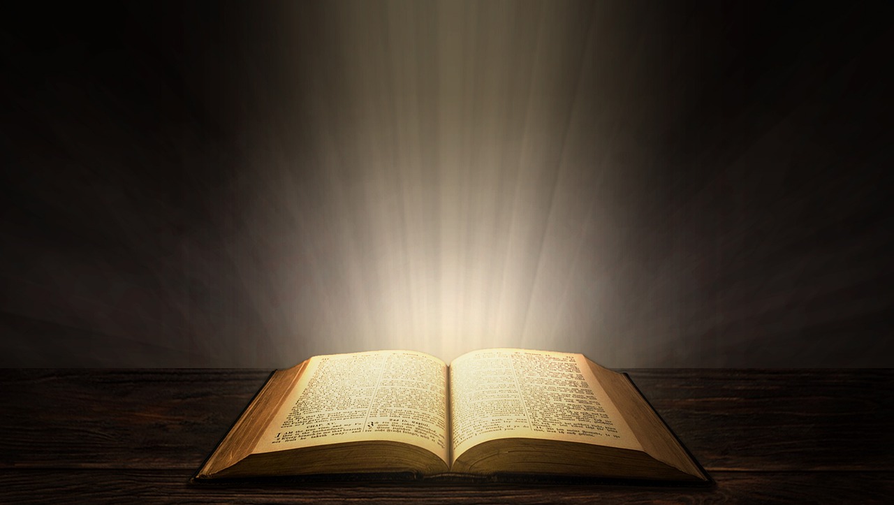 Bible radiating light