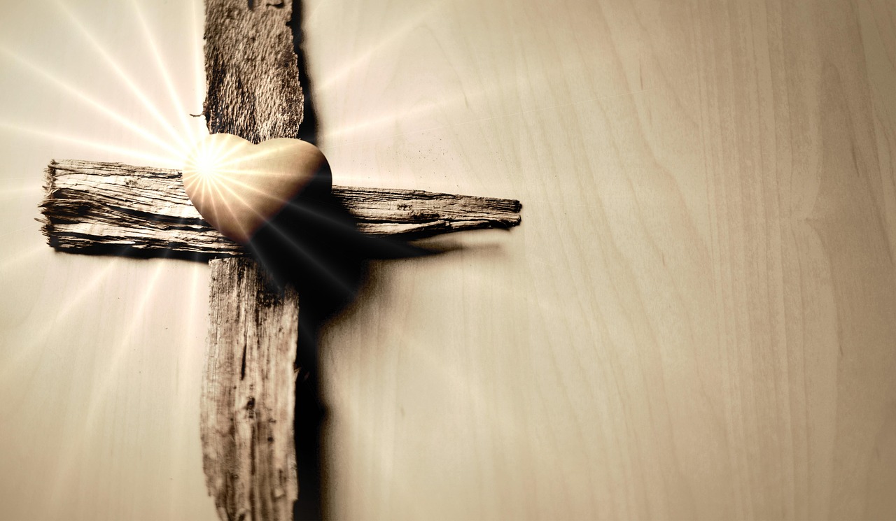 cross with heart